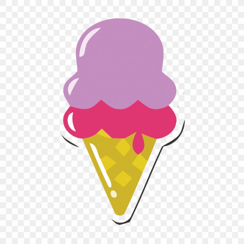 Ice Cream Cone Purple Clip Art, PNG, 1000x1000px, Ice Cream, Designer, Food, Ice Cream Cone, Logo Download Free