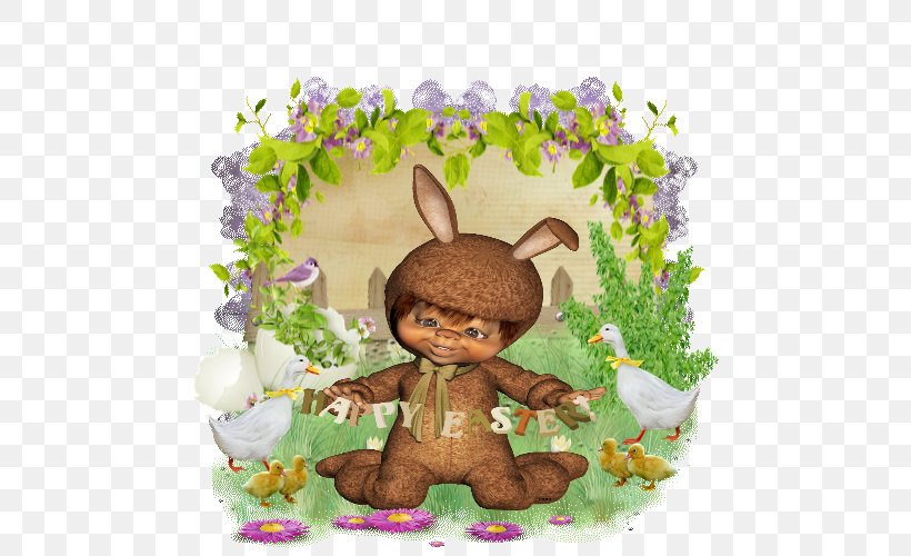 Easter Bunny Stuffed Animals & Cuddly Toys Flower, PNG, 500x500px, Easter Bunny, Easter, Flower, Stuffed Animals Cuddly Toys, Stuffed Toy Download Free