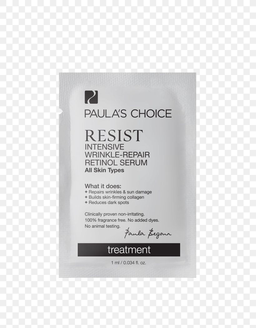 Paula's Choice RESIST Intensive Wrinkle-Repair Retinol Serum Brand Font, PNG, 690x1050px, Brand, Retinol, Sachet, Text, Wrinkle Download Free