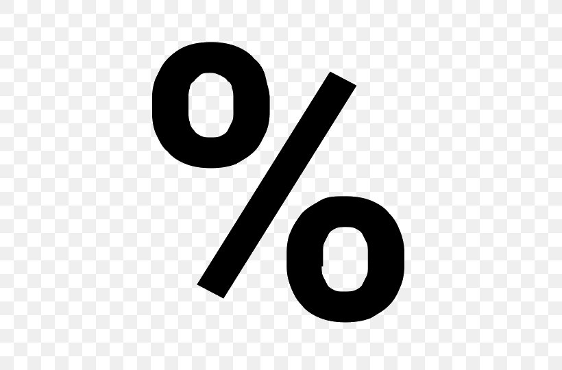 Percent Sign Percentage Number Sign, PNG, 540x540px, Percent Sign, Area, At Sign, Black And White, Brand Download Free