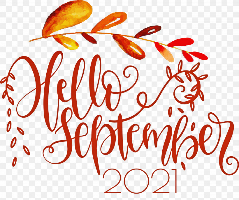 Hello September September, PNG, 3065x2571px, Hello September, Calligraphy, Logo, September Download Free