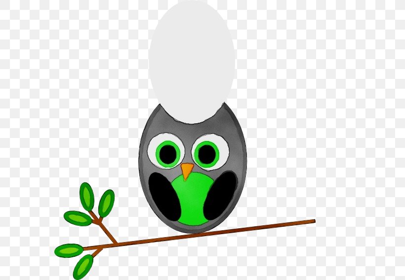 Owl Bird Green Cartoon Clip Art, PNG, 600x568px, Watercolor, Bird, Bird Of Prey, Branch, Cartoon Download Free