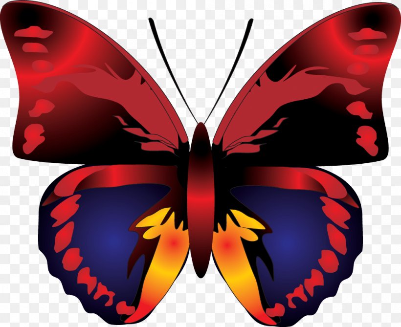 Butterfly Red Clip Art, PNG, 1000x817px, Butterfly, Animation, Arthropod, Brush Footed Butterfly, Cartoon Download Free