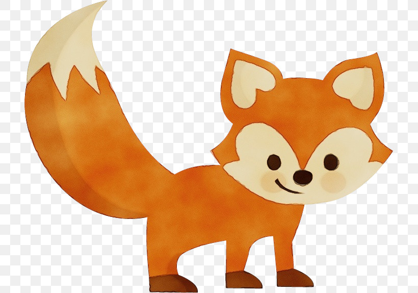 Orange, PNG, 724x574px, Watercolor, Animal Figure, Cartoon, Fox, Orange Download Free