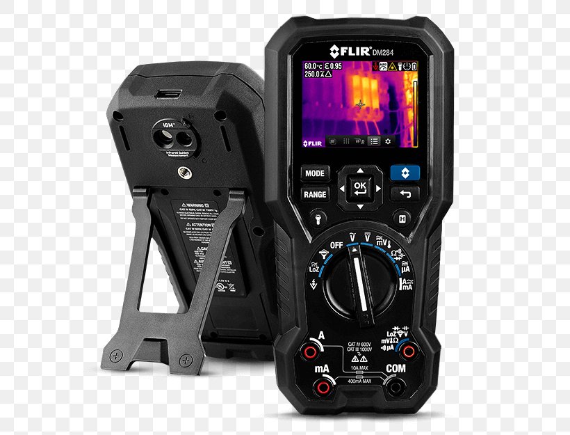 FLIR Systems Digital Multimeter Thermographic Camera Thermography, PNG, 600x625px, Flir Systems, Camera, Camera Accessory, Digital Multimeter, Electronic Device Download Free