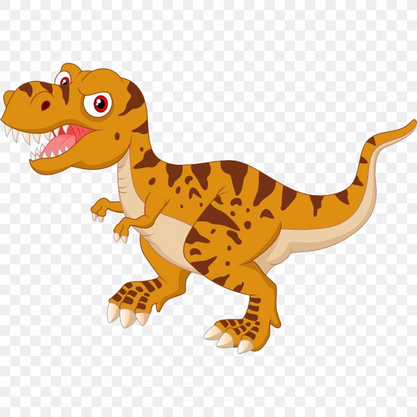 Tyrannosaurus Cartoon Dinosaur Illustration, PNG, 1000x1000px, Tyrannosaurus, Animal Figure, Can Stock Photo, Carnivoran, Cartoon Download Free