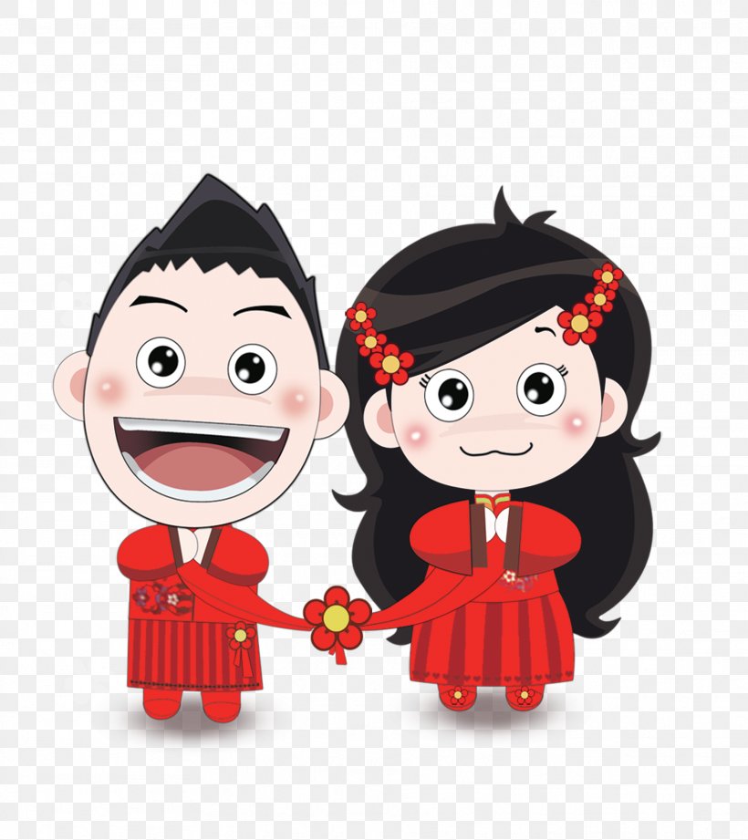 Chinese Marriage Wedding Cartoon Bride, PNG, 1871x2103px, Chinese Marriage, Art, Bride, Bridegroom, Cartoon Download Free