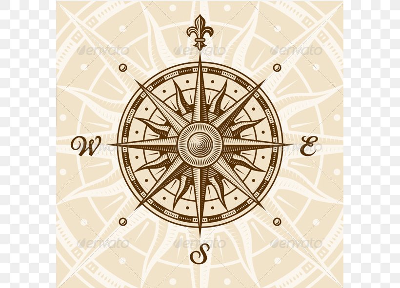 Compass Rose Stock Photography Clip Art, PNG, 589x591px, Compass Rose, Clock, Compass, Home Accessories, Map Download Free