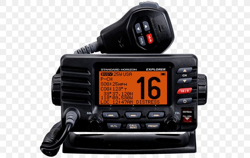 GX1700 Standard Horizon Explorer GPS Fixed Mount VHF Marine VHF Radio Digital Selective Calling Standard Horizon GX1700B Explorer GPS VHF Radio Standard Horizon Explorer GX1600, PNG, 680x517px, Marine Vhf Radio, Digital Selective Calling, Electronic Device, Global Positioning System, Hardware Download Free