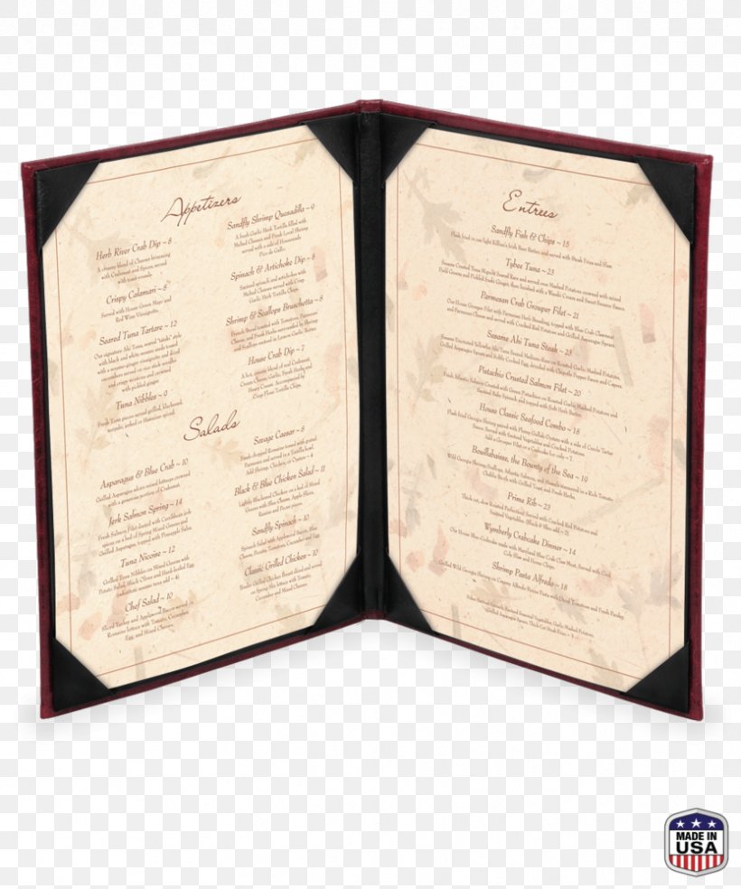 Restaurant The Menu Shoppe Paper Leather, PNG, 833x1000px, Restaurant, Artificial Leather, Book Cover, Chophouse Restaurant, Cowhide Download Free