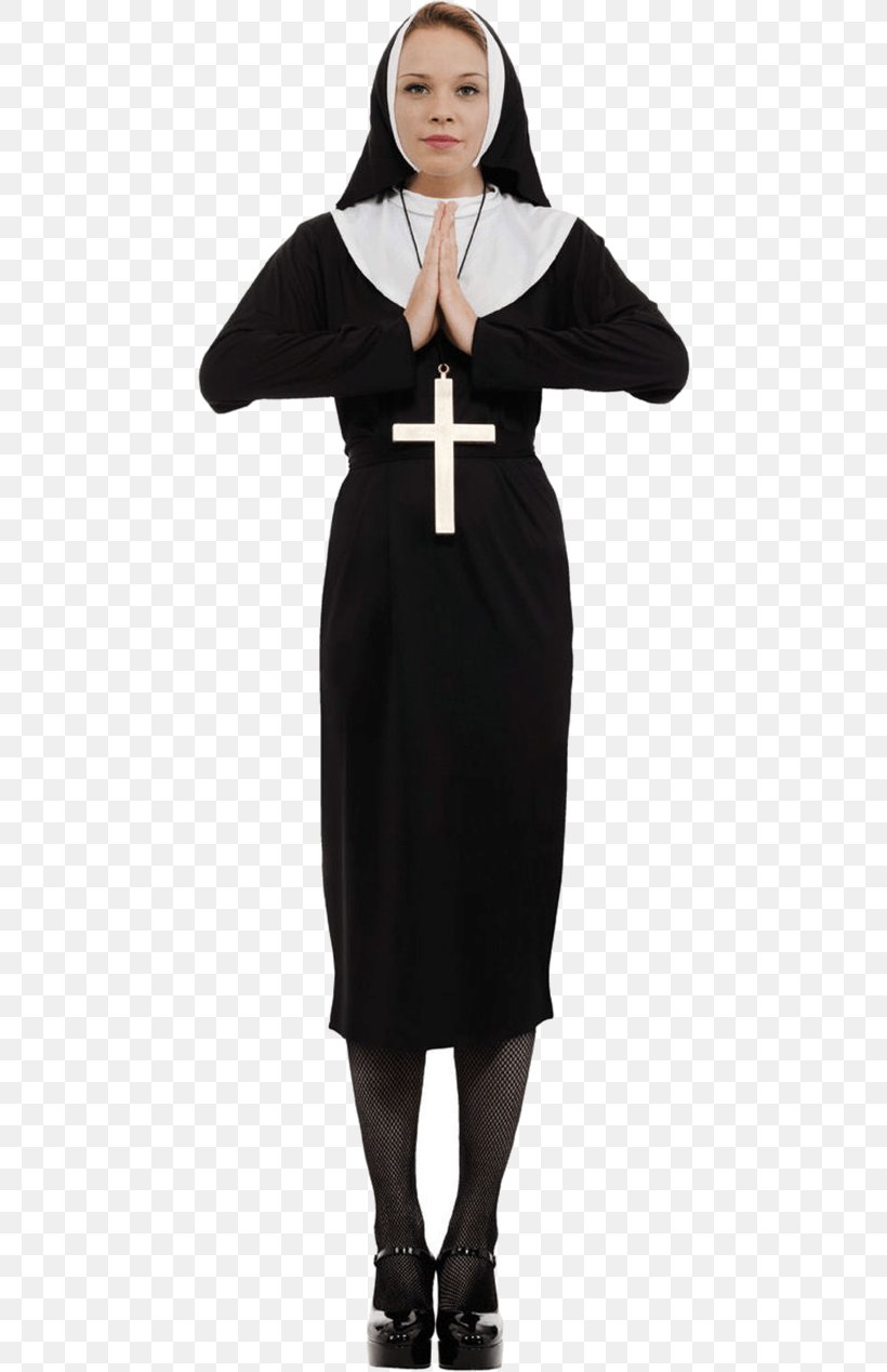Costume Party Clothing Nun Religious Costumes, PNG, 800x1268px, Costume Party, Black, Clothing, Clothing Accessories, Coat Download Free