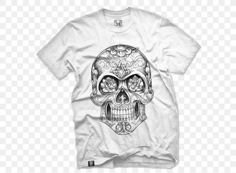 Printed T-shirt Top Hoodie, PNG, 600x601px, Tshirt, Black, Black And White, Bone, Brand Download Free