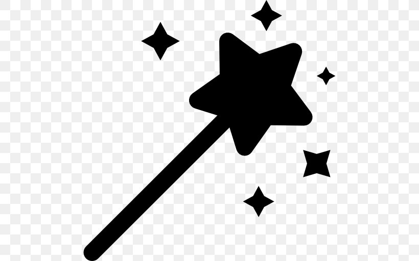 Wand Magician Clip Art, PNG, 512x512px, Wand, Animation, Black And White, Fairy, Magic Download Free