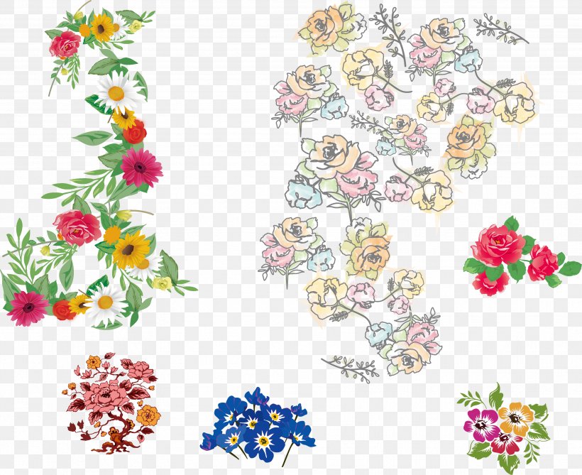 Floral Design Flower Euclidean Vector, PNG, 3524x2879px, Floral Design, Cut Flowers, Flora, Floristry, Flower Download Free