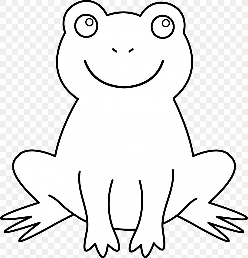 Frog Black And White Clip Art, PNG, 4153x4307px, Watercolor, Cartoon, Flower, Frame, Heart Download Free