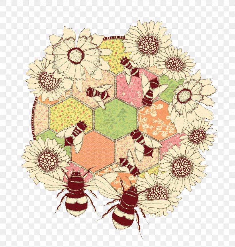 Honey Bee Honeycomb Queen Bee, PNG, 1024x1077px, Bee, Black Locust, Colony Collapse Disorder, Flora, Floral Design Download Free