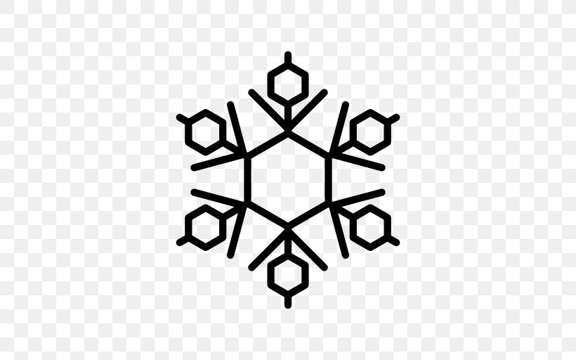 Snowflake Shape, PNG, 512x512px, Snowflake, Area, Black, Black And White, Color Download Free