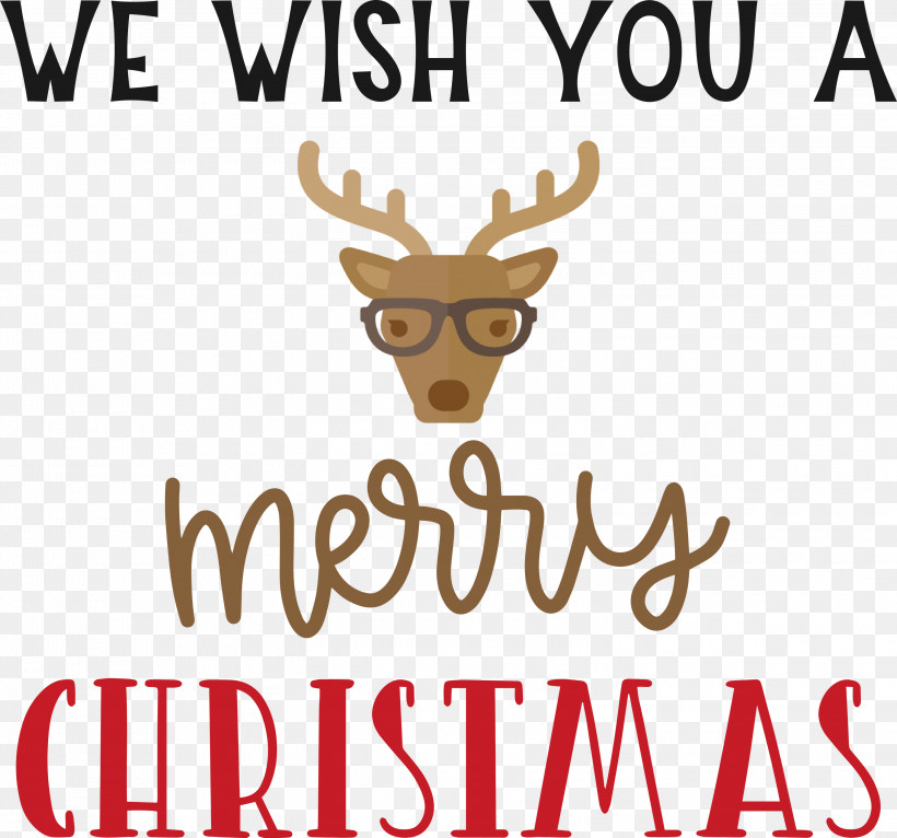Merry Christmas Wish You A Merry Christmas, PNG, 3000x2803px, Merry Christmas, Antler, Biology, Deer, Logo Download Free