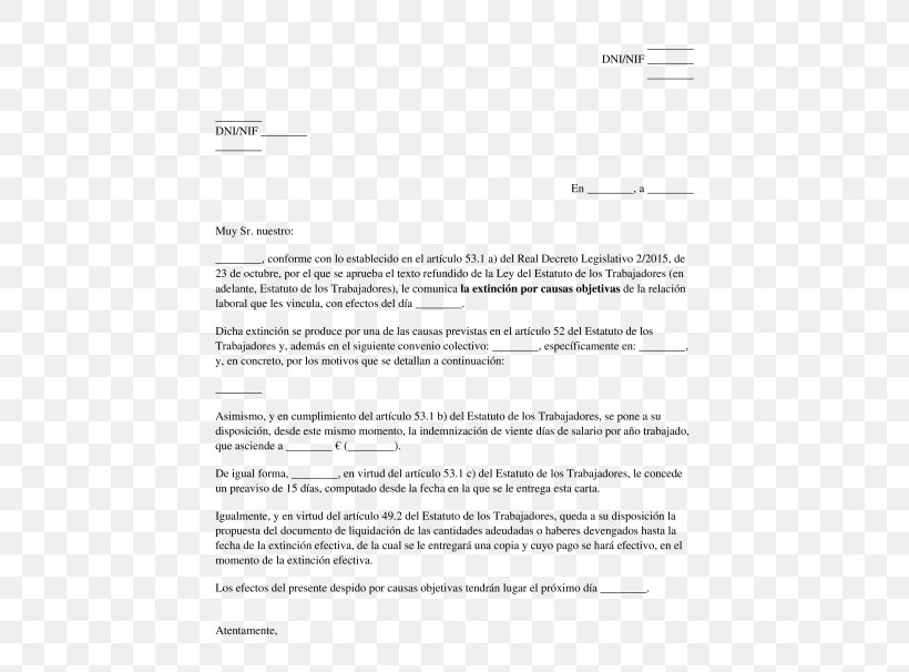 Document Termination Of Employment Letter Carta Comercial Laborer, PNG, 532x606px, Document, Area, Black And White, Brand, Carta Comercial Download Free