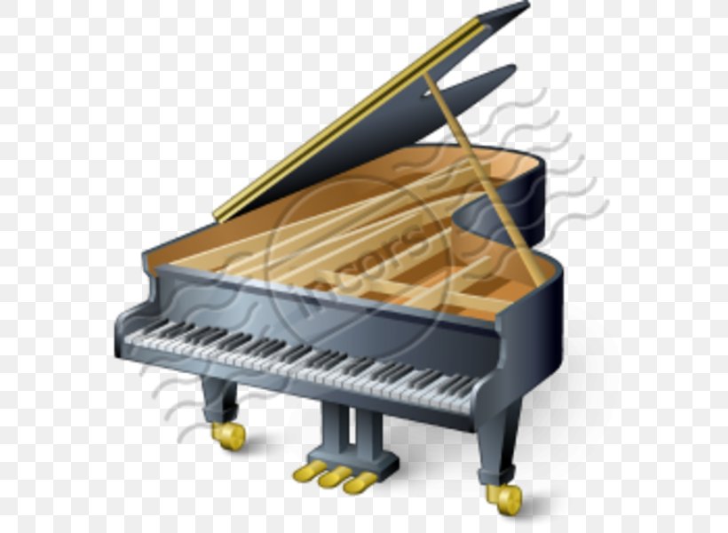 Grand Piano Musical Instruments Fortepiano, PNG, 600x600px, Watercolor, Cartoon, Flower, Frame, Heart Download Free