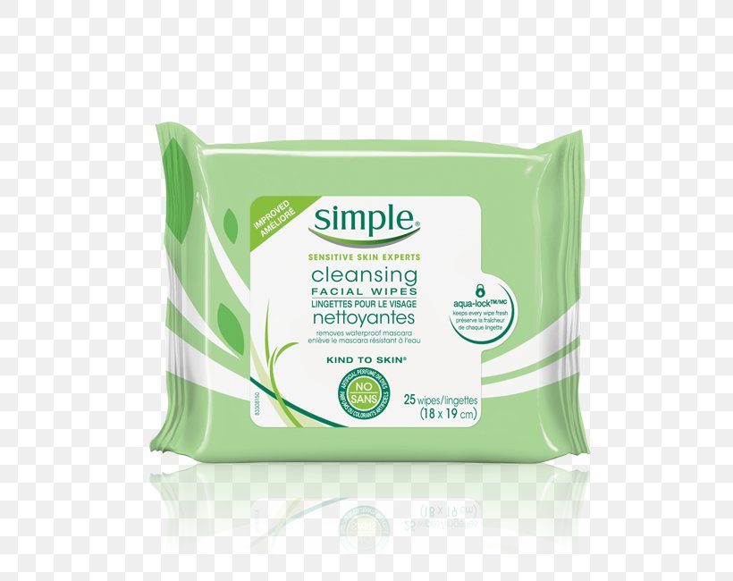 Simple Skincare Wet Wipe Cleanser Cosmetics Simple Cleansing Facial Wipes, PNG, 650x650px, Simple Skincare, Brand, Cleanser, Convenience, Cosmetics Download Free