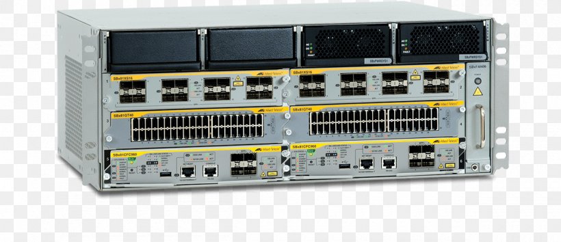 Computer Network Network Switch Allied Telesis AT-SBx8106 Router Chassis Ethernet, PNG, 1200x519px, Watercolor, Cartoon, Flower, Frame, Heart Download Free