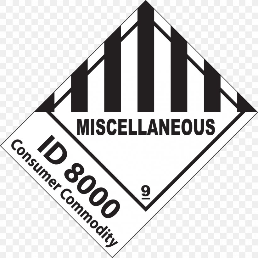 HAZMAT Class 9 Miscellaneous Dangerous Goods Lithium Battery Label Lithium-ion Battery, PNG, 963x963px, Hazmat Class 9 Miscellaneous, Adhesive Label, Area, Black And White, Brand Download Free