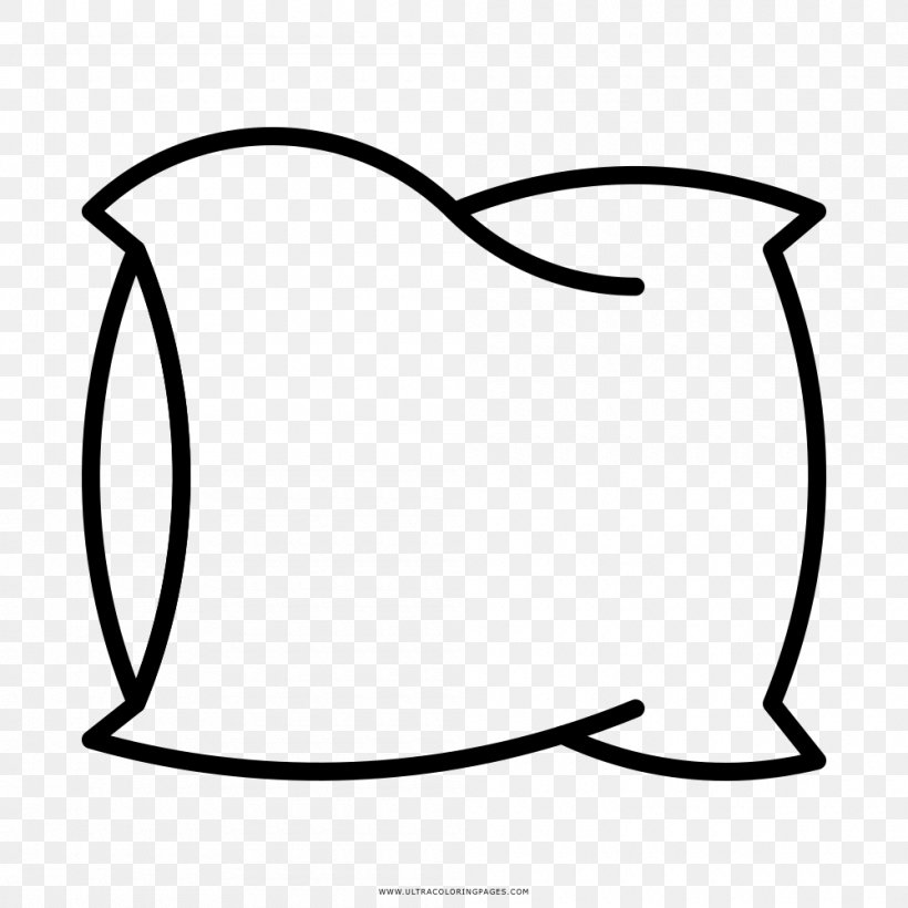 Pillow Drawing Line Art, PNG, 1000x1000px, Pillow, Area, Artwork, Black, Black And White Download Free