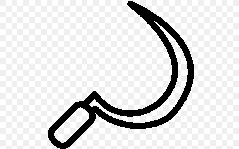 Sickle, PNG, 512x512px, Sickle, Area, Black And White, Recreation, Royaltyfree Download Free