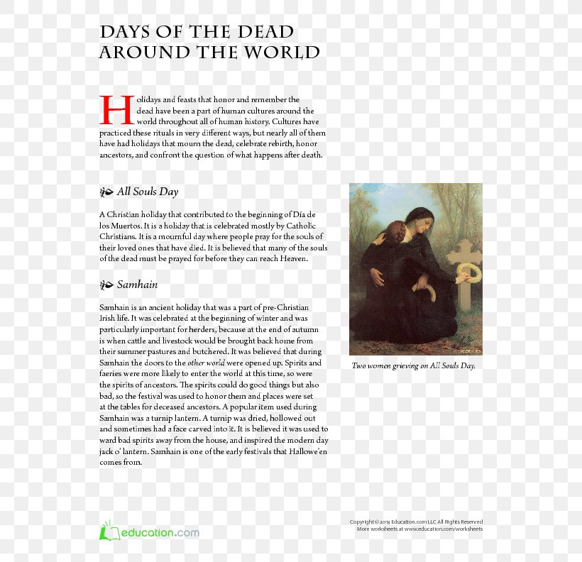 Day Of The Dead Calavera Worksheet Teacher Lesson, PNG, 612x792px, Day Of The Dead, Brochure, Calavera, Culture, Death Download Free