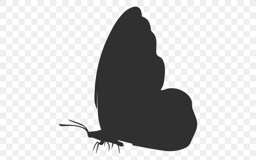 Silhouette Clip Art Butterfly Image, PNG, 512x512px, Silhouette, Beak, Bird, Butterfly, Insect Download Free