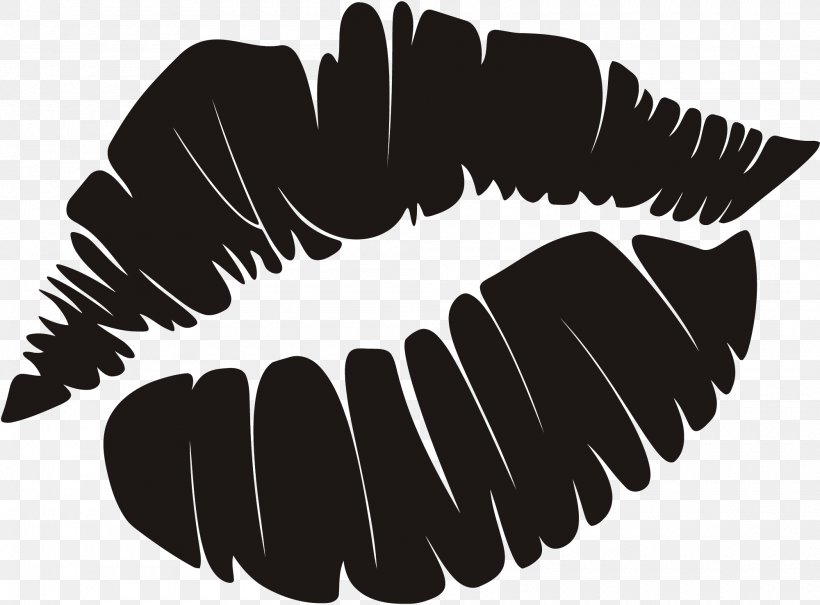 Lip Kiss Clip Art, PNG, 2000x1476px, Lip, Black And White, Drawing, Eyelash, Hand Download Free