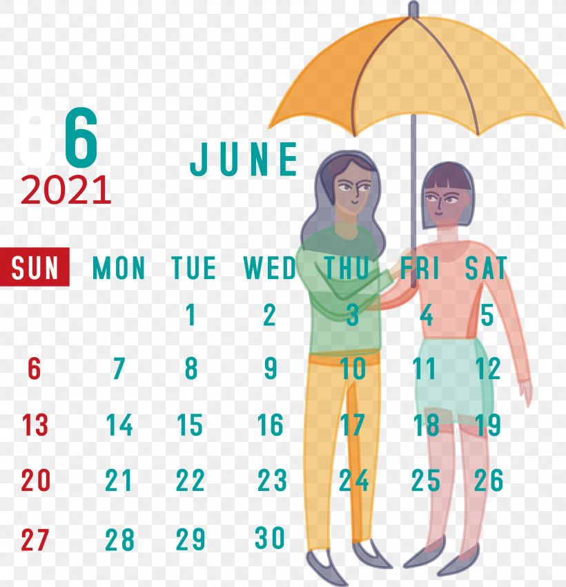 June 2021 Calendar 2021 Calendar June 2021 Printable Calendar, PNG, 2892x3000px, 2021 Calendar, Calendar Date, Calendar System, Calendar Year, Cartoon Download Free