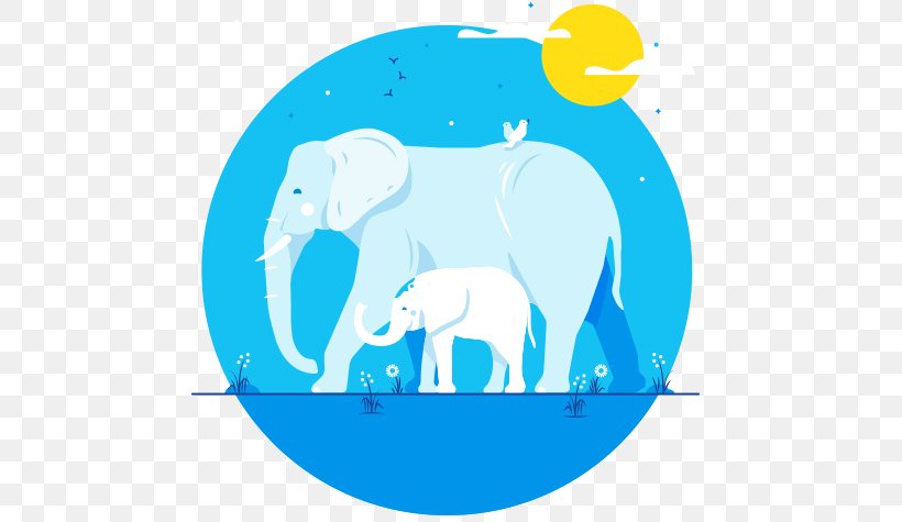 Indian Elephant African Elephant Clip Art Illustration Elephants, PNG, 550x475px, Indian Elephant, African Elephant, Area, Blue, Character Download Free