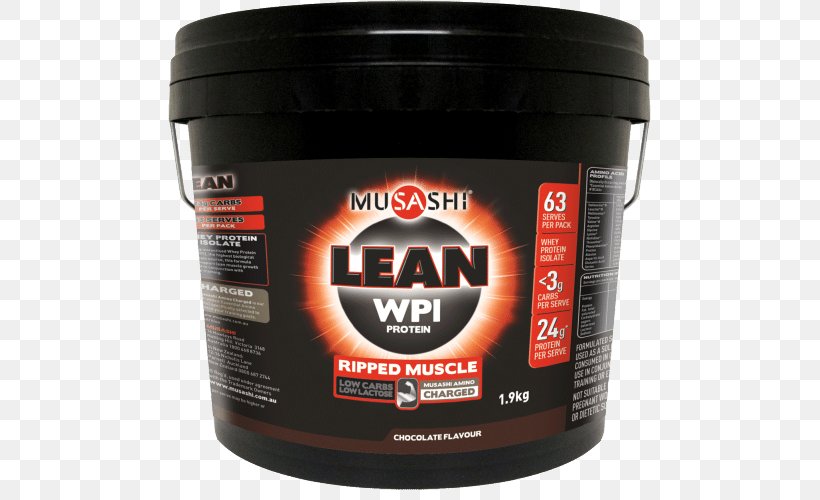 Musashi Lean WPI Whey Protein Isolate Product Brand Ingredient, PNG, 500x500px, Whey Protein Isolate, Brand, Chocolate, Flavor, Ingredient Download Free