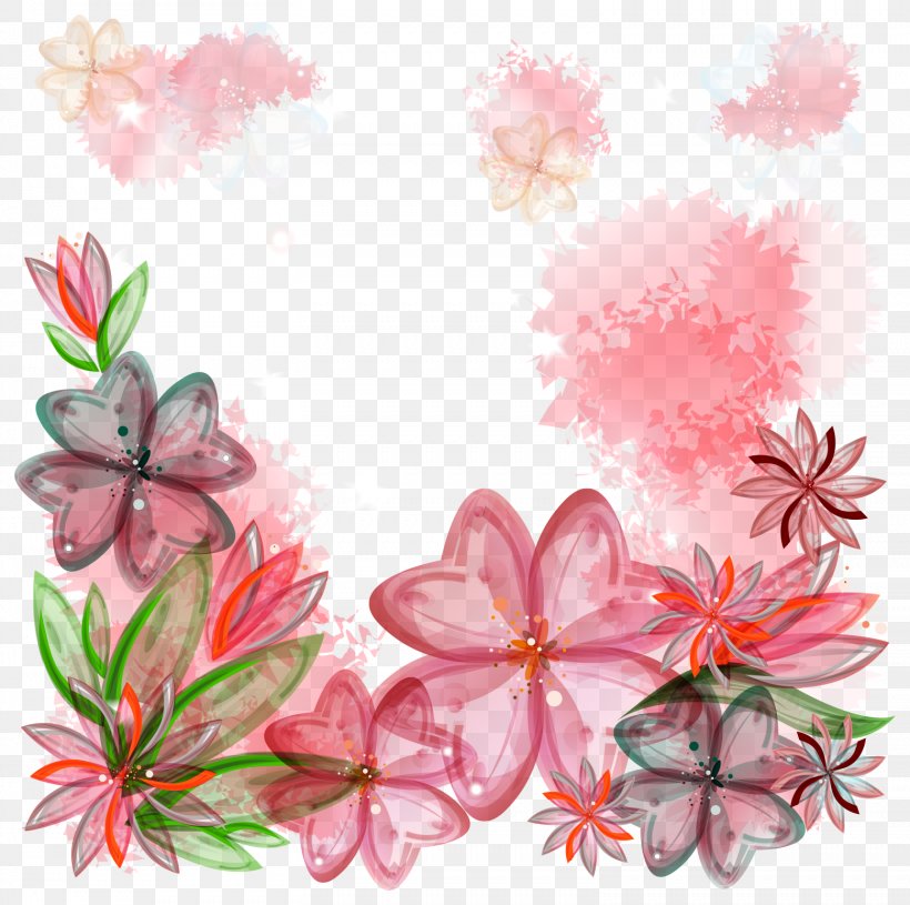 Pink Flowers Stock Photography, PNG, 1558x1550px, Flower, Azalea, Blossom, Branch, Cherry Blossom Download Free