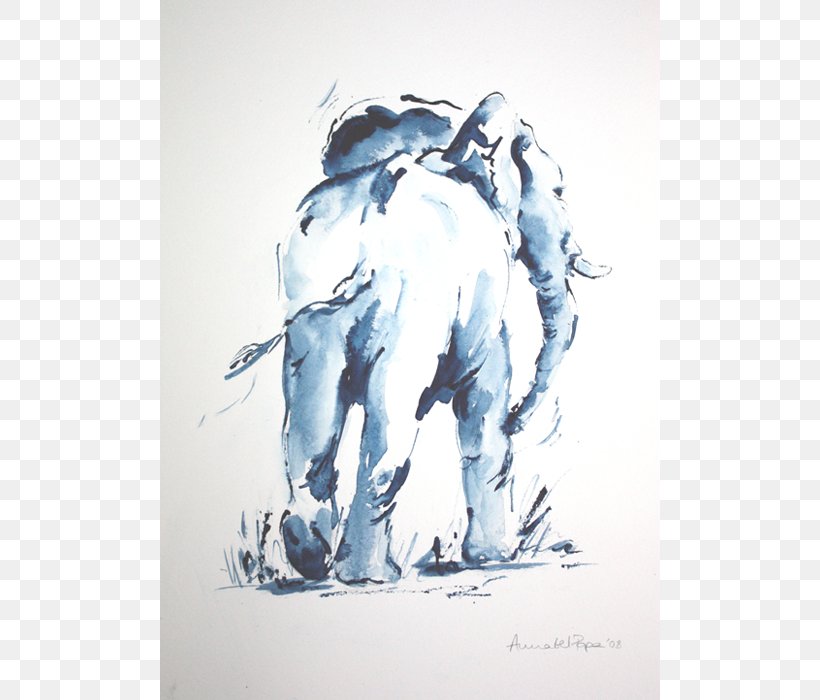 Watercolor Painting Elephantidae Drawing, PNG, 700x700px, Painting, Art, Artwork, Drawing, Elephant Download Free