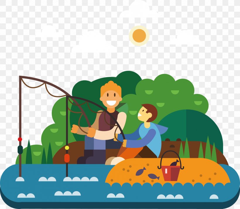 Fishing Euclidean Vector Illustration, PNG, 1717x1499px, Fishing, Area, Art, Carp, Carp Fishing Download Free