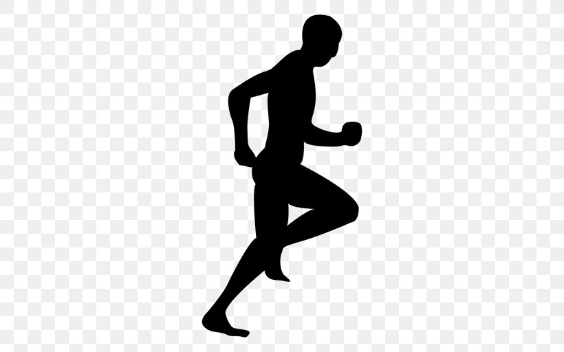 Jogging Sport Running Logo Clip Art, PNG, 512x512px, Jogging, Arm, Balance, Black, Black And White Download Free