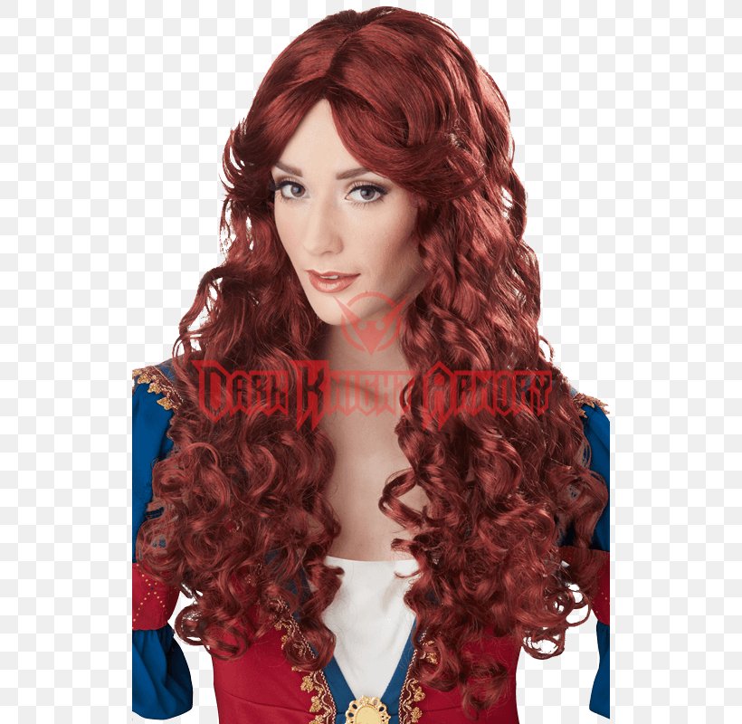 Wig Costume Clothing Auburn Renaissance, PNG, 800x800px, Wig, Auburn, Brown Hair, California Costume Collections, Clothing Download Free