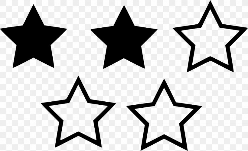Five-pointed Star Clip Art, PNG, 980x600px, Fivepointed Star, Black, Black And White, Icon Design, Line Art Download Free