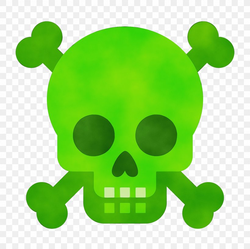 Green Bone Clip Art Skull, PNG, 1600x1600px, Watercolor, Bone, Green, Paint, Skull Download Free