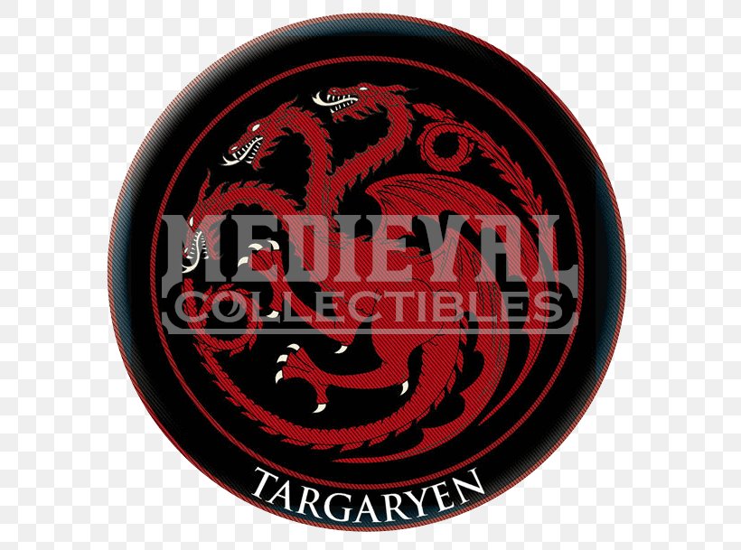 House Targaryen Logo Embroidered Patch Book Font, PNG, 609x609px, House Targaryen, Badge, Book, Brand, Dark Horse Download Free