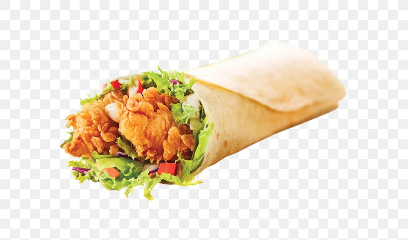 KFC Burrito Fried Chicken Korean Taco Wrap, PNG, 588x483px, Kfc, Appetizer, Asian Food, Burrito, Chicken As Food Download Free