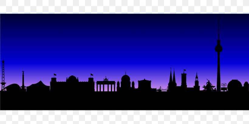 Skyline Berlin Silhouette, PNG, 1280x640px, Skyline, Animaatio, Berlin, Building, City Download Free