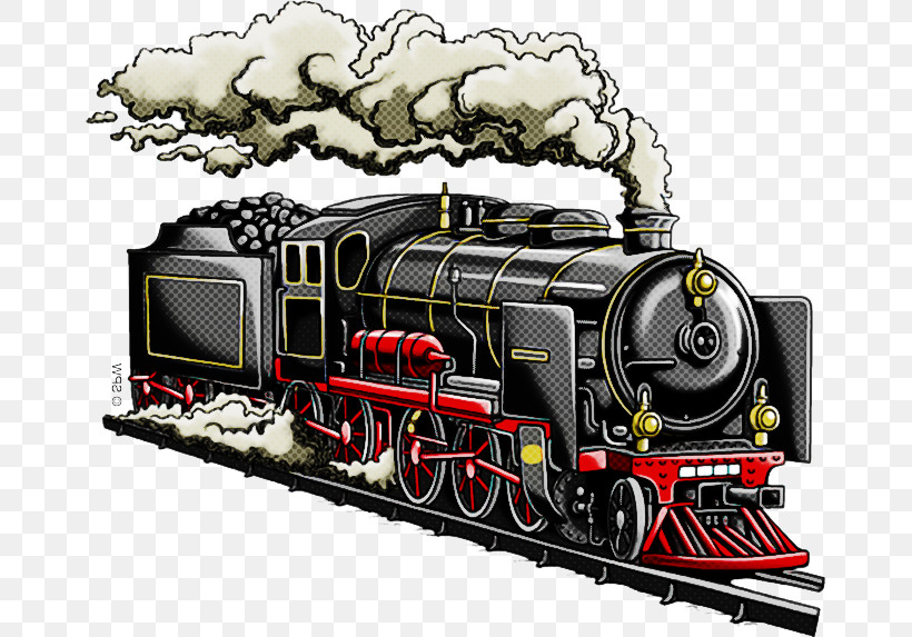 Steam Engine Locomotive Transport Train Vehicle, PNG, 665x573px, Steam Engine, Engine, Locomotive, Railroad Car, Railway Download Free