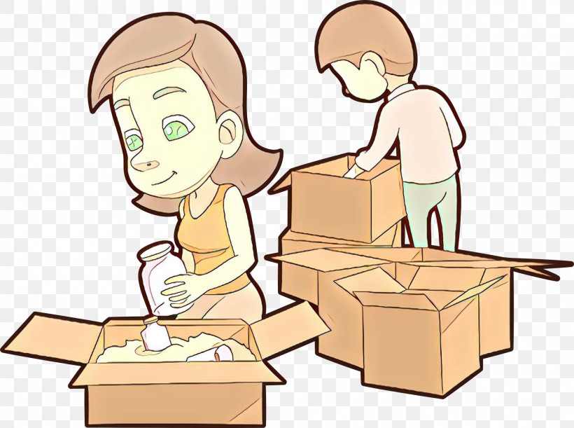 Cartoon Package Delivery Conversation Relocation Interaction, PNG, 2000x1491px, Cartoon, Carton, Conversation, Interaction, Moving Download Free