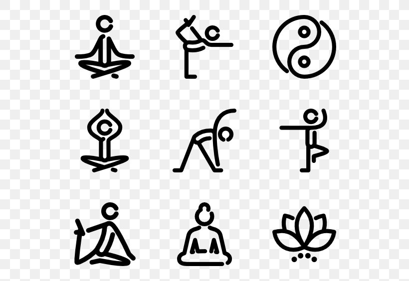 Yoga ICON, PNG, 600x564px, Postscript, Area, Art, Black And White, Drawing Download Free