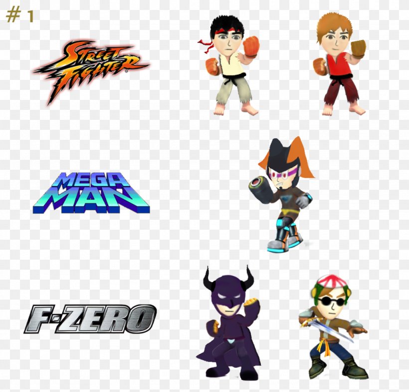 Super Smash Bros. For Nintendo 3DS And Wii U Ryu F-Zero Mii, PNG, 1024x981px, Wii U, Action Figure, Animal Figure, Cartoon, Fictional Character Download Free