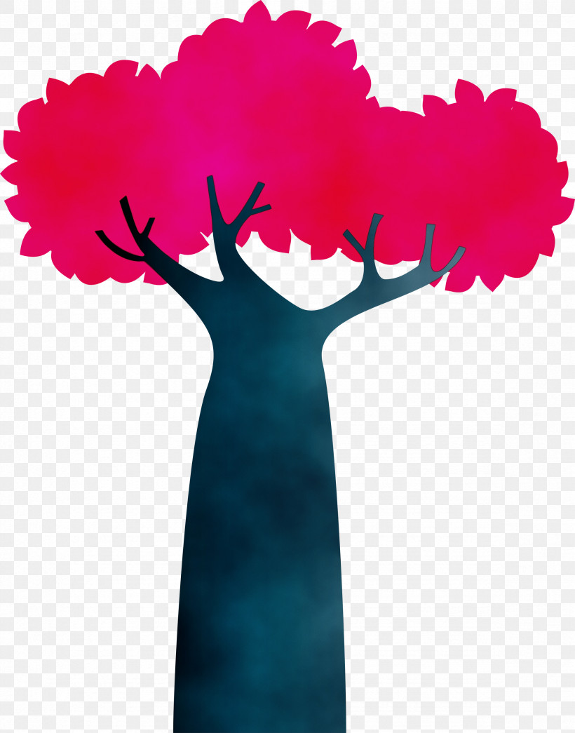 Pink M M-tree Meter Tree, PNG, 2352x3000px, Abstract Tree, Cartoon Tree, Meter, Mtree, Paint Download Free